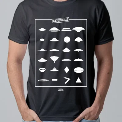 Camiseta Formas dos Óvnis (UFO Shapes) - Linha Cores - Algodão