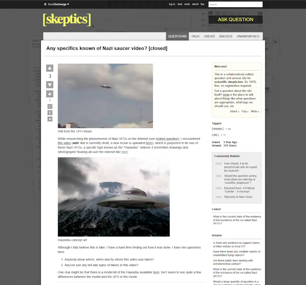 O misterioso vídeo do disco voador em Mingachevir, no Azerbaijão 3 Discussão em forum cético, resgatada através do site web.archive.org