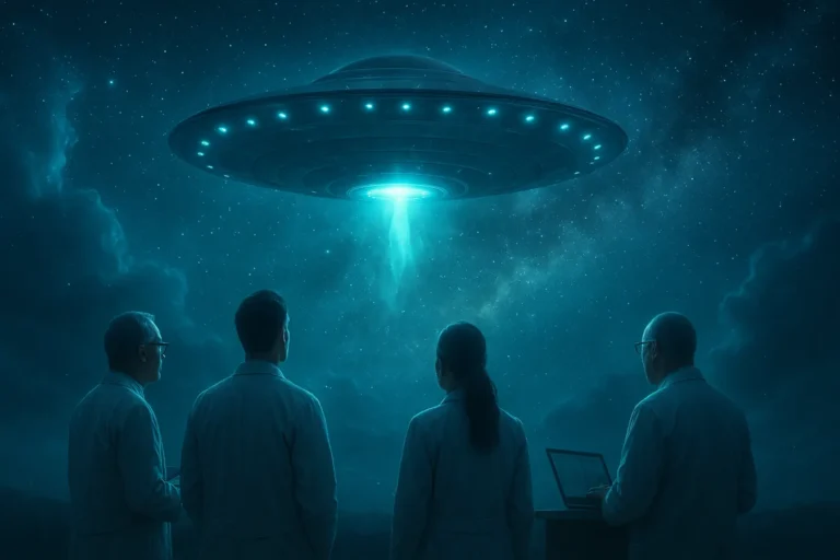 Cientistas defendem, em artigo revisado por pares, uma nova ciência geracional para pesquisar e desvendar a natureza dos UAPs (Ilustração por IA)