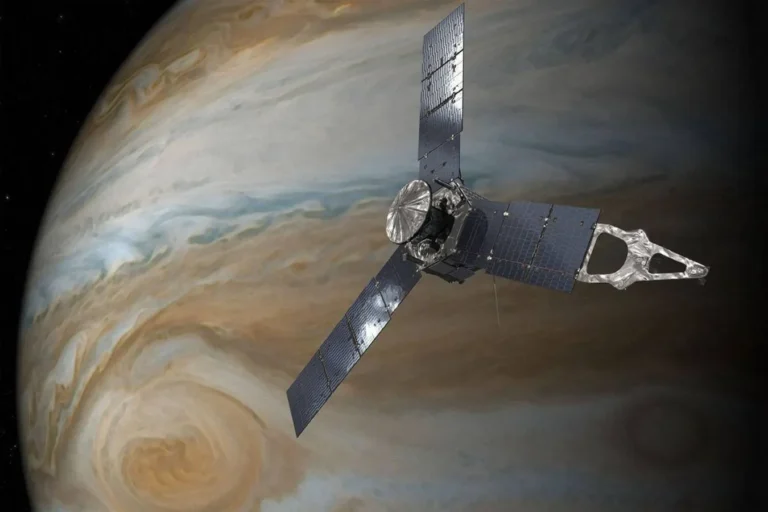 Concepcao artistica da sonda Juno da NASA imagem NASA Personalizado