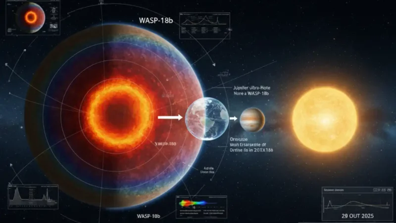 Inédito: astrônomos criam mapa 3D da atmosfera de exoplaneta e revelam ponto quente