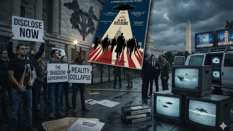 ‘The Age of Disclosure’: O problema não está nos aliens, mas no colapso da realidade em Washington