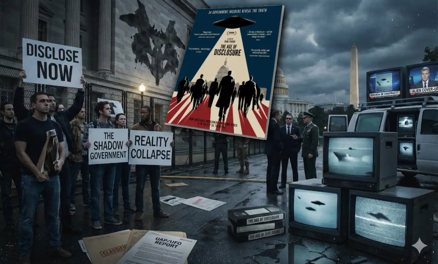 ‘The Age of Disclosure’: O problema não está nos aliens, mas no colapso da realidade em Washington