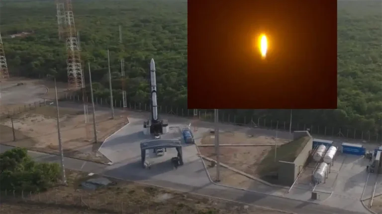 Lançamento do foguete HANBIT-Nano, da Innospace, em Alcântara termina em explosão e expõe desafios do Brasil no mercado espacial comercial (Reprodução/Youtube/Innospace)
