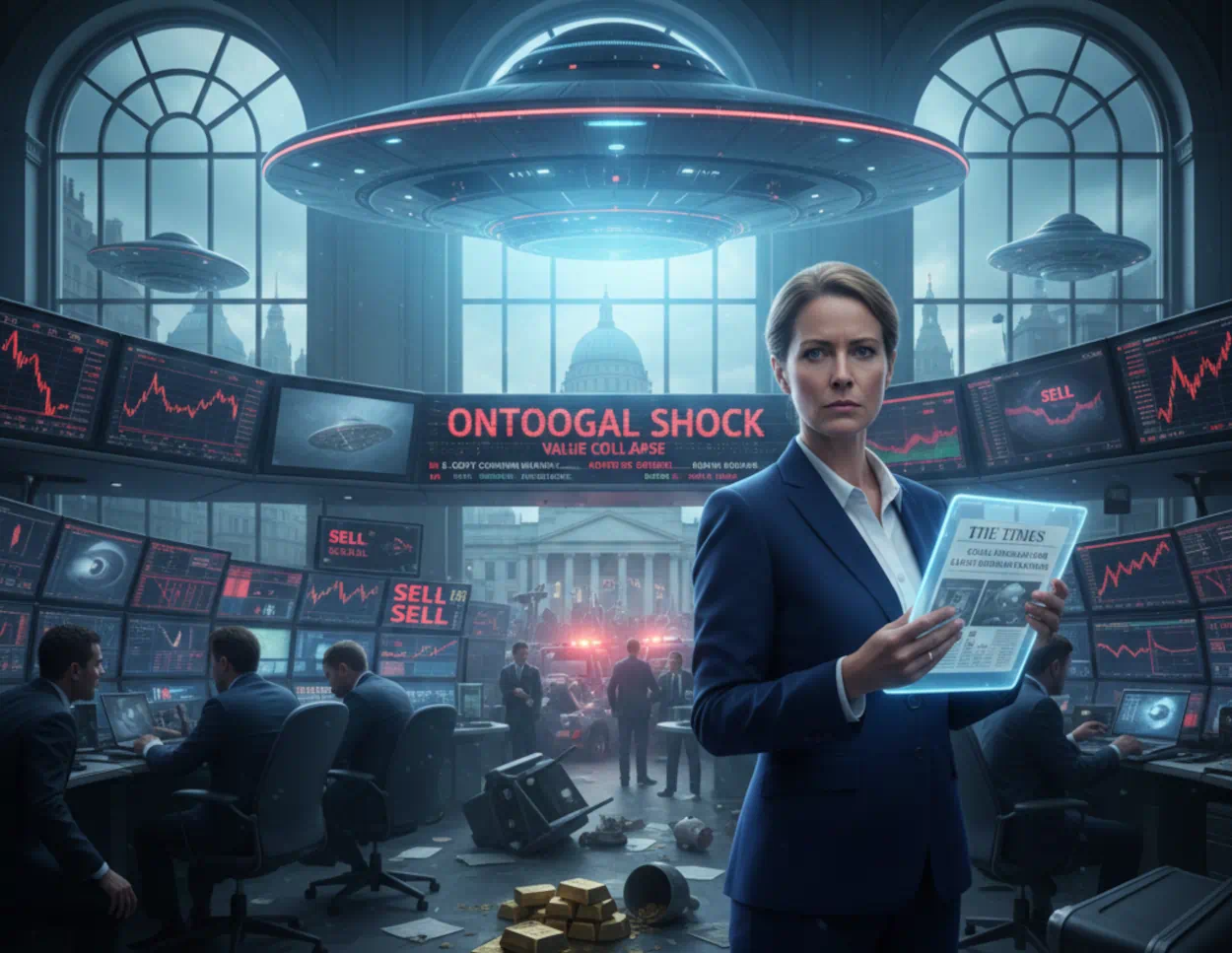 Ex-analista do Banco da Inglaterra alerta que revelação alienígena pode causar colapso financeiro global 1 Ex-analista do Banco da Inglaterra alerta que revelação alienígena pode causar colapso financeiro global