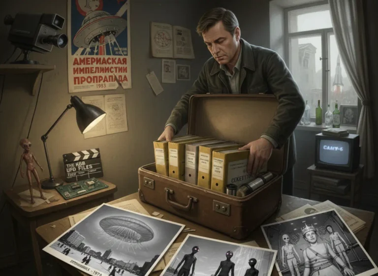 Arquivos russos vazados revelam investigações sobre OVNIs (ilustração por IA)