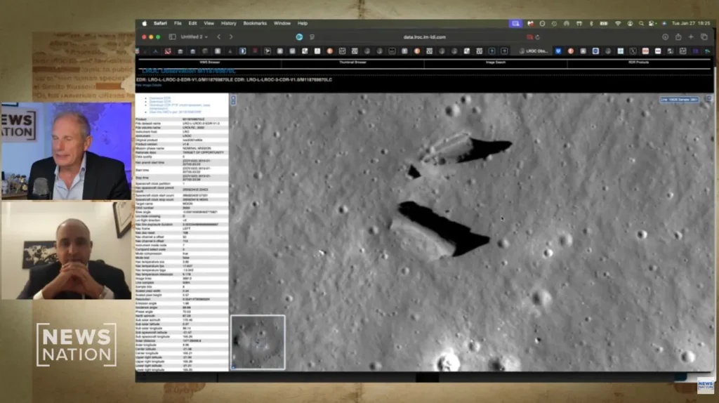 Cientista afirma que estruturas na Lua indicam tecnologia não humana 1 Físico Derakhshani afirma que estruturas na Lua indicam tecnologia não humana (Reprodução Reality Check/Youtube)
