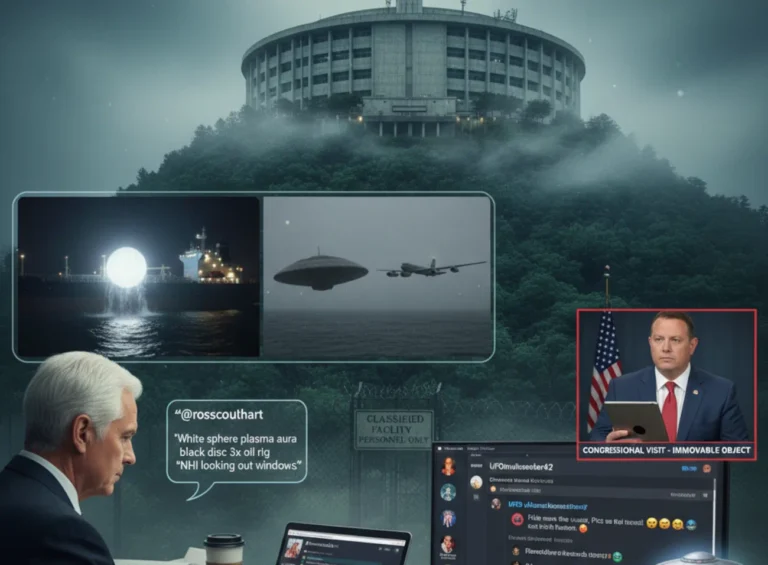 Deputado Burlison, dos EUA, investiga OVNI gigante enquanto Coulthart promete novas revelações (ilustração por IA)