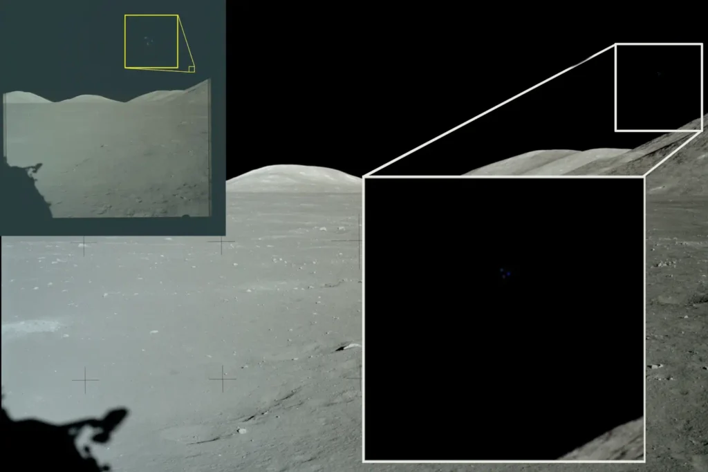 Comparacao entre a versao granulada liberada pelo governo com arquivo de alta fidelidade do Smithsonian Air and Space Museum astronautas registraram a Apollo 17