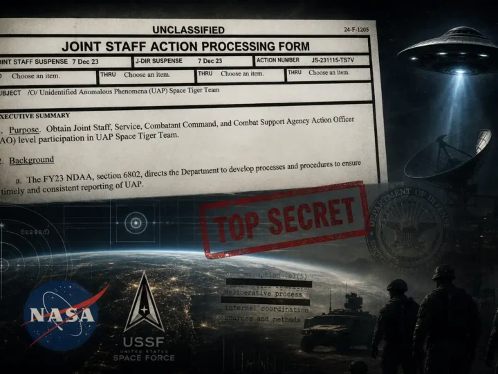 Documentos revelam força-tarefa espacial para UAPs e protocolo da NASA para vida alienígena