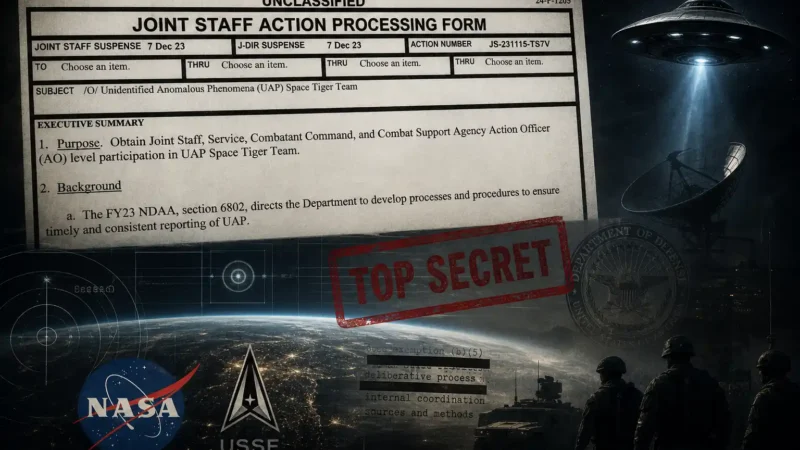 Documentos revelam força-tarefa espacial para UAPs e protocolo da NASA para vida alienígena