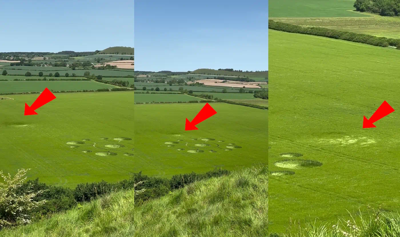 Vídeo de influenciadora registra fenômeno curioso sobre agroglifo em Wiltshire 1 Vídeo de influenciadora registra fenômeno curioso sobre agroglifo em Wiltshire
