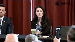 Dep. Anna Luna enfatizou que, embora não tenha visto pessoalmente naves ou materiais biológicos, recebeu informações de denunciantes altamente credíveis (Youtube - Disclosure Foundation)