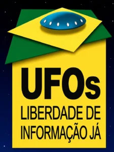 Logotipo oficial da campanha UFOs Liberdade de Informação Já, em 2004