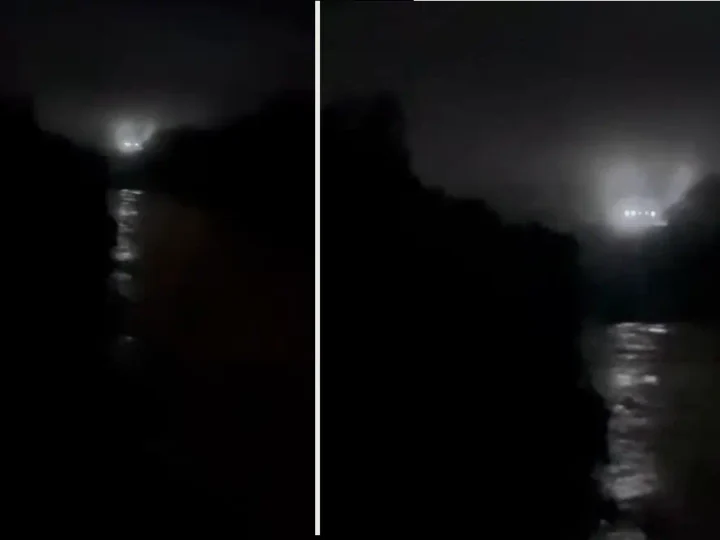 Luzes misteriosas são filmadas sobre o Rio da Prata, em Santa Catarina