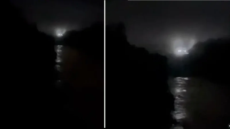 Luzes misteriosas são filmadas sobre o Rio da Prata, em Santa Catarina 2 Luzes misteriosas são filmadas sobre o Rio da Prata, em Santa Catarina