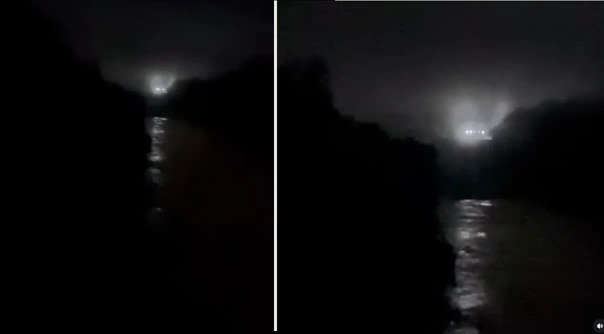 Luzes misteriosas são filmadas sobre o Rio da Prata, em Santa Catarina 1 Luzes misteriosas são filmadas sobre o Rio da Prata, em Santa Catarina