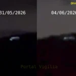 Um comparativo entre a imagem que viralizou em 31 de maio e o vídeo de hoje, 4 de junho (reprodução/Instagram @mayk.leao)