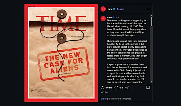 Capa da Revista Time reproduzida em post na conta oficial da publicação no Instagram (Reprodução)
