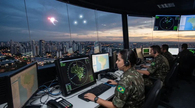 FAB libera novo lote com 18 relatórios de "trafego hotel" - quando pilotos de aeronaves relatam avistamentos de OVNIs (Ilustração por IA)