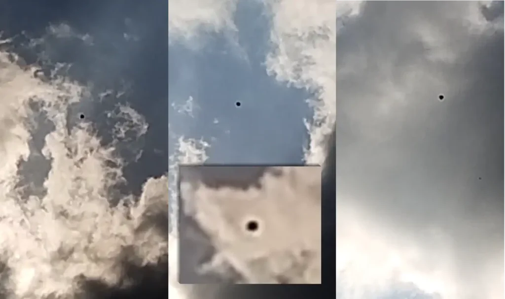 Objeto registrado pelo engenheiro Wagner Vital durante quase dez minutos descreveu uma trajetória errática sobre sua residência (imagens Wagner Vital)