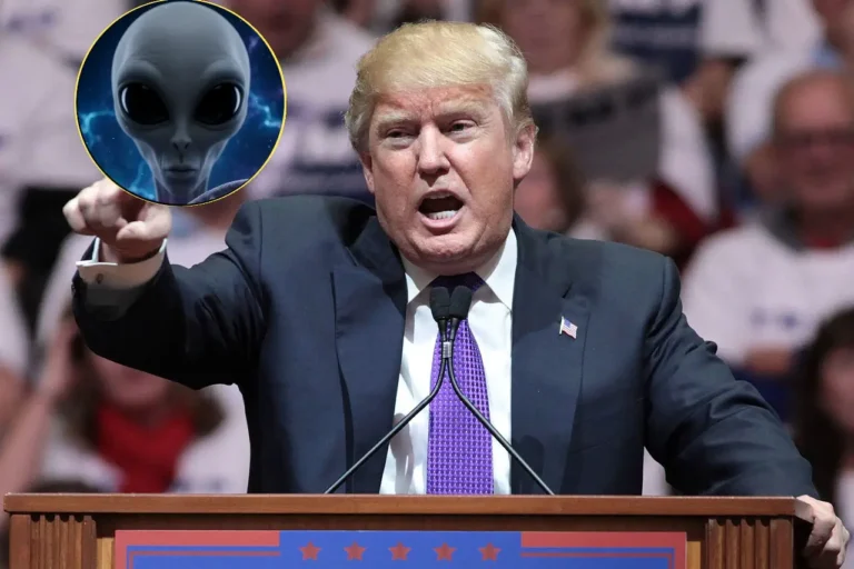 Presidente Donald Trump vai admitir origem não humana de UAPs? É o que garante o cineasta Mark Christopher Lee... ou não. (montagem sobre foto de Gage Skidmore, Wikimedia)