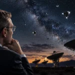 Avi Loeb propõe mudar SETI para SETAI - a busca por inteligências (artificiais) extraterrestres (ilustração criada por IA)